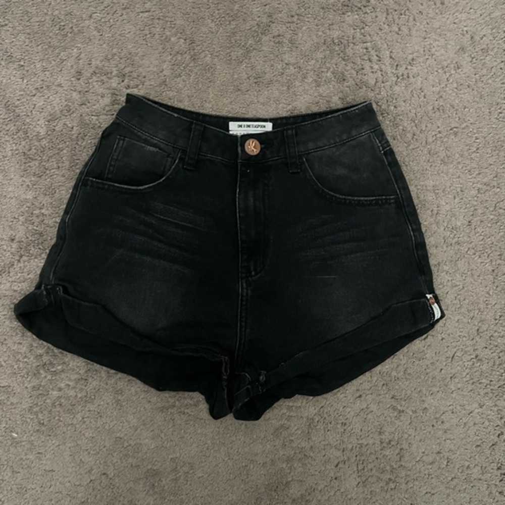 One X OneTeaspoon‎ Black Denim Shorts